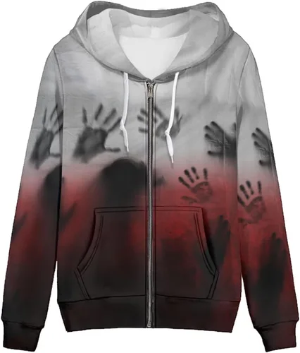 Vista 2 de Sprowallow Y2K - Sudaderas con capucha de manga larga para mujer, con bolsillos, ropa de calle para otoño, talla Plus