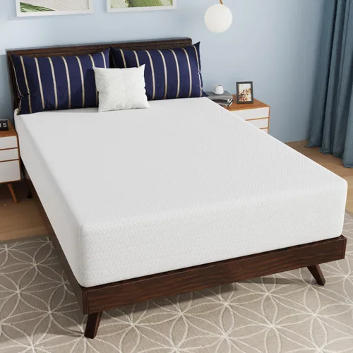 Vista 58 de PayLessHere Colchón de espuma viscoelástica de 5 pulgadas, colchón con infusión de carbón de bambú de gel refrescante, colchones de firmeza media