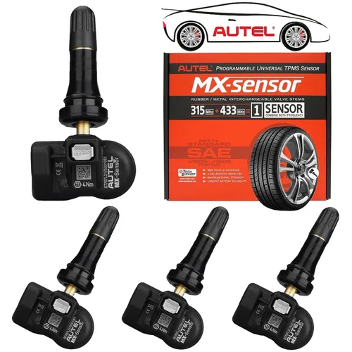 Autel Sensores TPMS 2 en 1 Sensor MX-Sensor 315Mhz/433Mhz Sensor de presión de neumáticos, sensores TPMS inalámbricos programables y clonables a