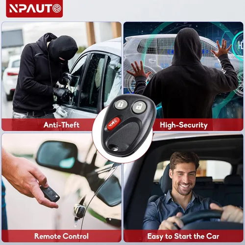 Vista 6 de Llavero de control remoto de entrada sin llave con llaves de encendido compatible con Chevy Avalanche Equinox Silverado SSR Suburban Tahoe