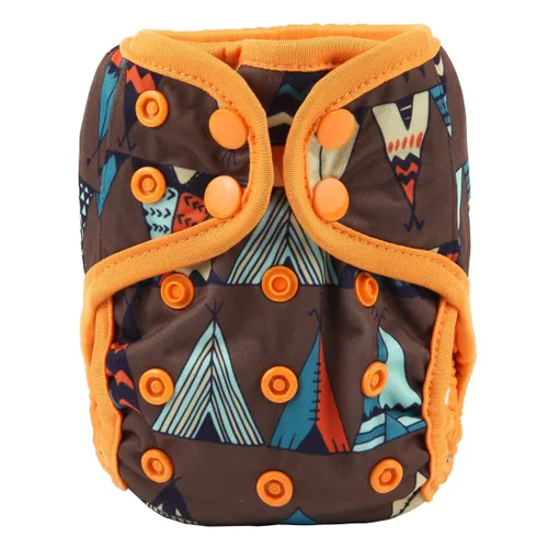 Vista 7 de 3 fundas de pañales para bebés recién nacidos, pañales de 8 a 10 libras (paquete de ciervos tipi)