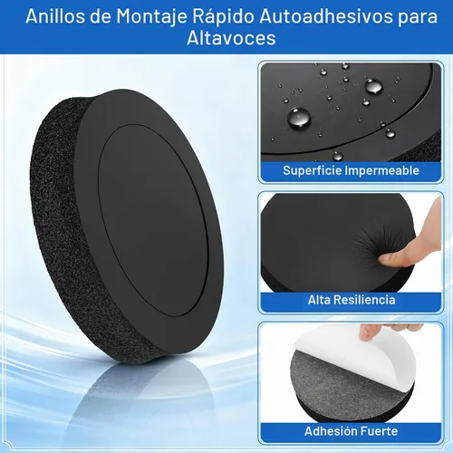 Vista 3 de 6.5" reforzador del altavoz de la espuma, altavoz rápido anillo esponja bajo bloqueador