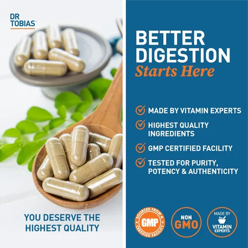 Vista 9 de Dr. Tobias Paquete de prebióticos y enzimas digestivas para la salud digestiva