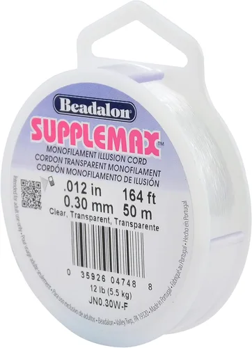 Vista 12 de Beadalon SuppleMax - Cordón de cuentas de ilusión, la cuerda invisible para manualidades, cuerda de nailon para hacer joyas, cuerda de pulsera