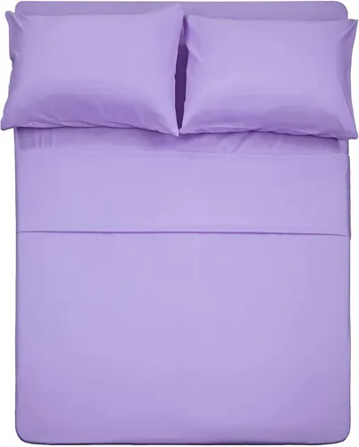 Vista 12 de Juego de sábanas de diseño estampado clásico - Juegos de sábanas con bolsillo profundo ultra suave y transpirable., Microfibra, Celeste (Baby Blue)