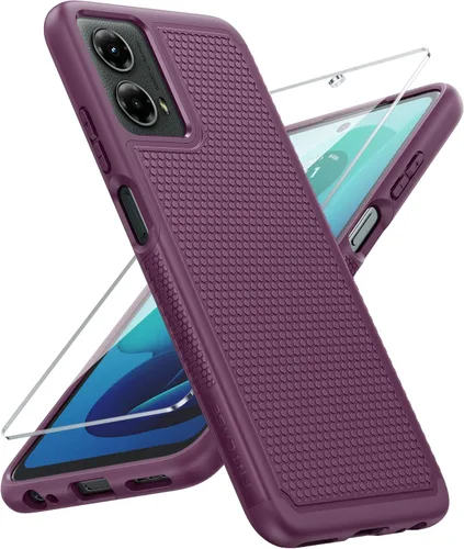 Vista 193 de FNTCASE Funda para Motorola Moto G-Stylus-5G-2023: funda protectora de doble capa a prueba de golpes Parte trasera texturizada antideslizante