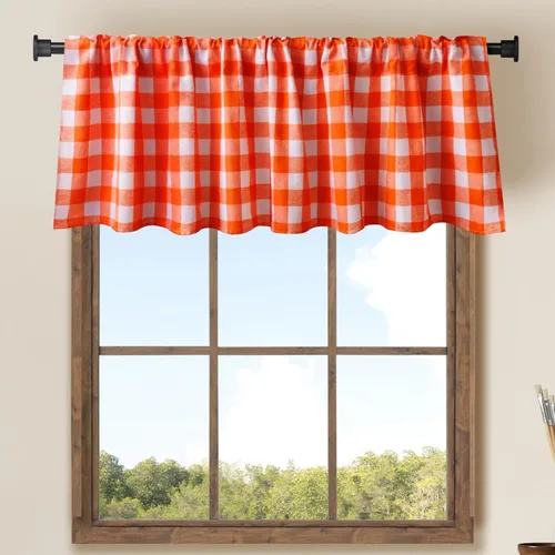 Valencias de ventana WOSIBO Buffalo (naranja y blanco)