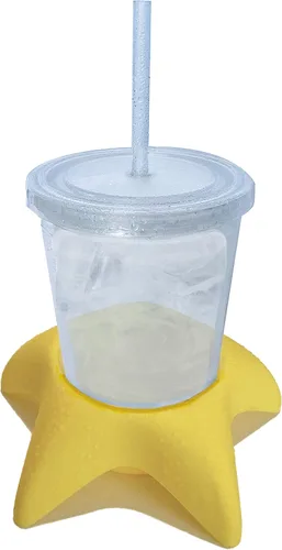 Vista 6 de Island Genius Accesorios para vacaciones en la playa, diseño de estrellas de mar, portavasos de arena