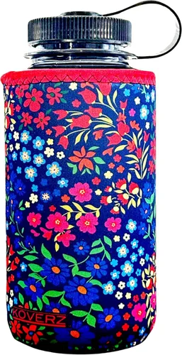 Vista 9 de Funda de neopreno para botella de agua Koverz, funda de neopreno, se ajusta a botellas de agua de 24-30 oz, lavable y reutilizable, tamaño grande