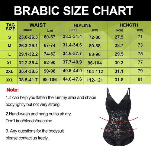 Vista 7 de BRABIC Body de encaje para mujer con control de abdomen y faja moldeadora sin mangas con cuello en V y sin espalda enterizo moldeador