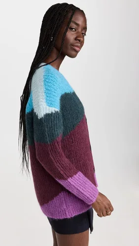 Vista 4 de Vince Cárdigan Intarsia Wave para mujer