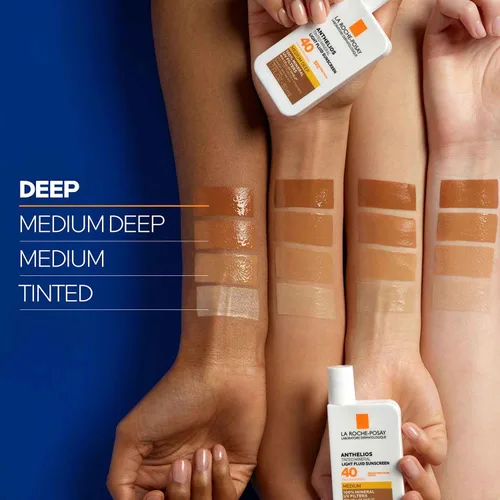 Vista 5 de La Roche-Posay Anthelios Sunscreen SPF 40, Ultra-Light Fluid Broad Spectrum SPF 40, Face Sunscreen with Titanium Dioxide Mineral, Lightweight &