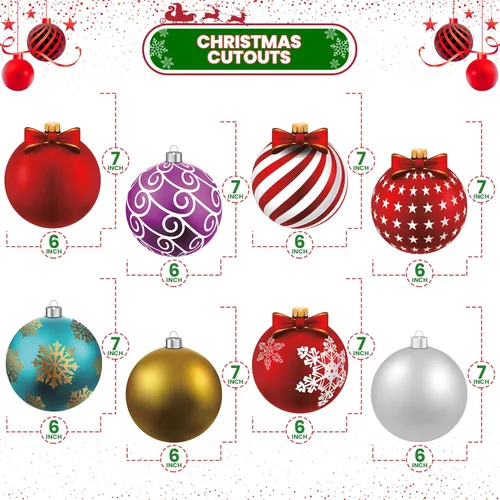 Vista 3 de KatchOn, Juego de 30 decoraciones de remolino de Navidad, adornos navideños, recortes de bolas de árbol de Navidad para decoración de árbol