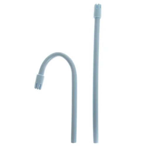 SEBL - Eyectores de saliva, azul con punta azul, paquete de 100