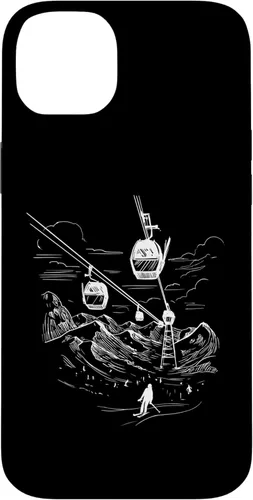 Vista 15 de iPhone 16 Ski Skiing Hobby Sport Snow Mountain Line Art Design Case