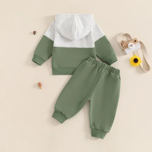 Vista 148 de Conjunto de ropa de otoño e invierno para bebé y niño, sudadera larga con capucha y pantalones para niños pequeños, 6, 12, 18, 24 meses, 2T Adorable