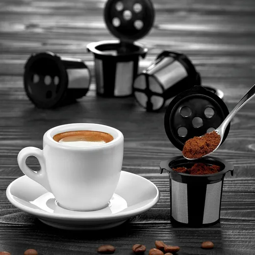 Vista 4 de 4 tazas K reutilizables y 300 filtros de papel desechables para cafeteras Keurig K Supreme y Keurig K Supreme Plus