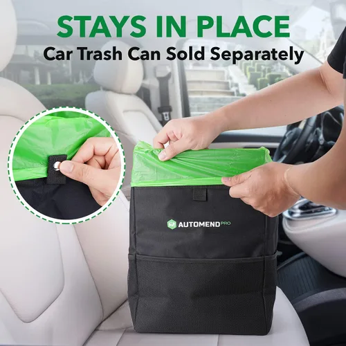 Vista 7 de AUTOMEND PRO Bolsa de basura para automóvil – Bolsa de basura desechable para automóviles Papelera de coche de 25 litros Rollo de 30 bolsas