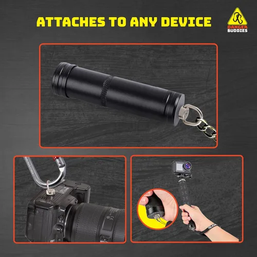 Vista 4 de Danger Buddies Clip de mosquetón para cámara con anillo en D - Fija fácilmente un mosquetón a tu cámara con este anillo en D de montaje de trípode