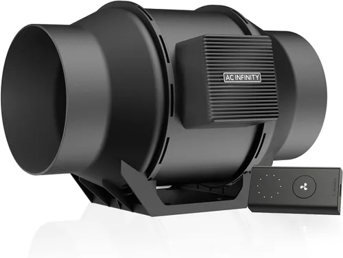 Vista 18 de AC Infinity CLOUDLINE PRO T6, ventilador silencioso de conducto en línea de 6 pulgadas con controlador VPD de humedad de temperatura, control