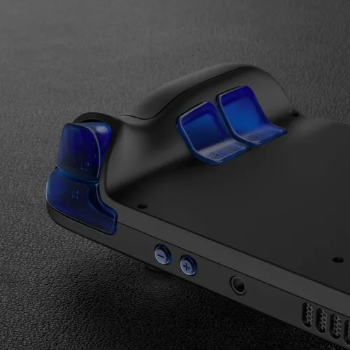 Vista 6 de eXtremeRate Clear Blue Replacement Full Set Buttons for Steam Deck, DIY Custom ABXY D-pad Trackpad Bumpers Triggers Buttons Screwdriver Tools for