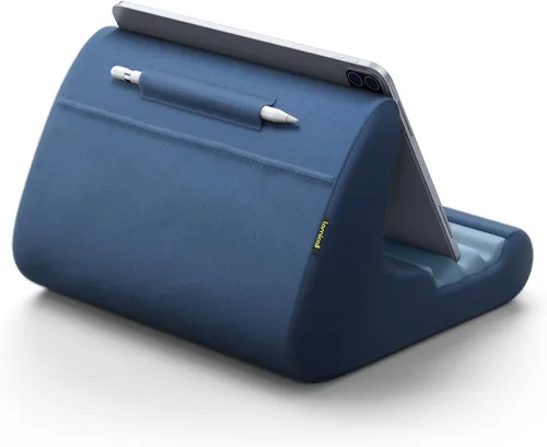 Vista 8 de Lamicall - Soporte de tableta con almohada, almohadilla suave para tablet para cama, soporte para teléfono de regazo con soporte para lápiz óptico