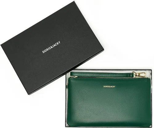 Vista 6 de DORIS&JACKY Bolso pequeño lindo de la cartera del embrague de cuero de la piel de cabra con la correa