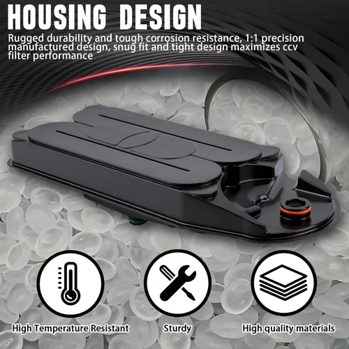 Vista 3 de WEILEITE Filtro CCV 6.7 Cummins para respiradero de cárter de diésel, compatible con Dodge Ram 2500 3500 4500 5500 2008 2009 2010 2011 2012 2013