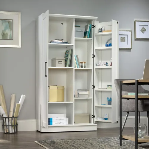 Vista 4 de Sauder HomePlus Collection - Armario de almacenamiento, acabado blanco suave