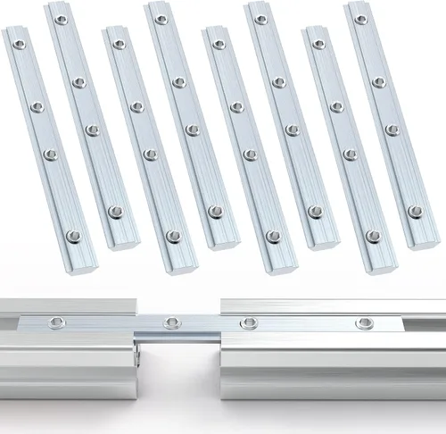 Vista 10 de 20 piezas de soporte L, perfil de aluminio estándar europeo Serie 2020 Ranura T 0.236 in Junta de soporte interior con tornillos, conector