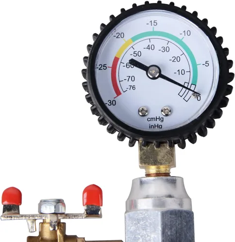 Vista 3 de Kit de Herramientas de Recarga de Refrigerante del Radiador con Purga al Vacío del Sistema de Refrigeración, Conjunto de Llenado de Cambio