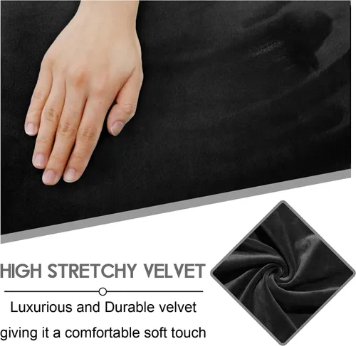 Vista 3 de ULTICOR Fundas de terciopelo para sofá reclinable de 8 piezas, fundas elásticas para sofá reclinable de 3 cojines, fundas para muebles, fundas