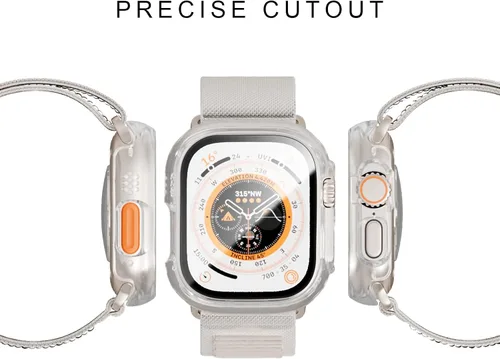 Vista 83 de JZK - 2 fundas con protector de pantalla de vidrio templado para Apple Watch SE (2023) y Series 6/5/4/SE de 40 mm, cobertura completa, policarbonato