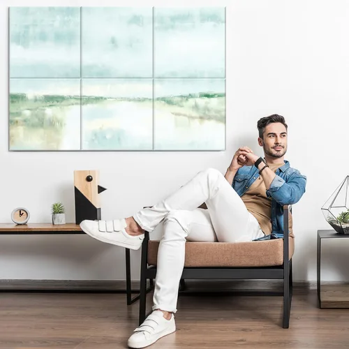 Vista 3 de JBER Paneles acústicos artísticos, paquete de 6 pinturas autoadhesivas de pared grandes para decoración de pared, paneles absorbentes de sonido