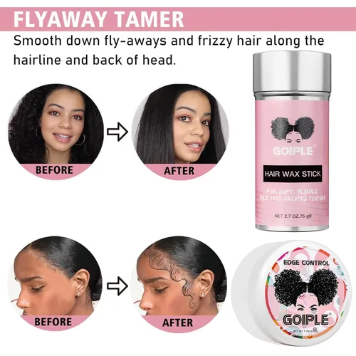 Vista 5 de Kit de Accesorios Esenciales para Peluca Pegamento y Removedor para Peluca de Encaje Frontal, Gorros para Peluca, Banda Elástica, Barra de Cera