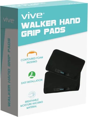 Vista 9 de Vive Cojines para Mango de Andador - Fundas Acolchadas para Manos - Acolchado Suave Médico para Silla de Ruedas Plegable Rodante, Mango de Andador