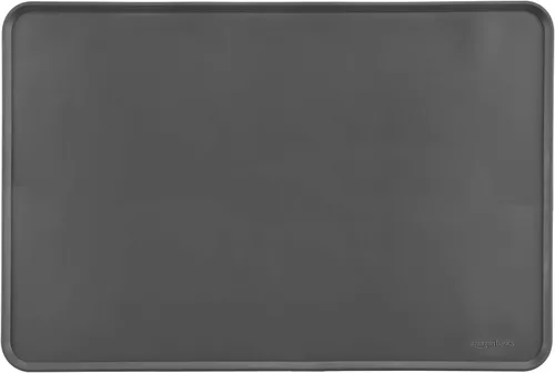 Vista 7 de Yaxa Basics Tapete de silicona antideslizante e impermeable para comida de gatos y perros, tapetes para mascotas con bordes elevados para tazones