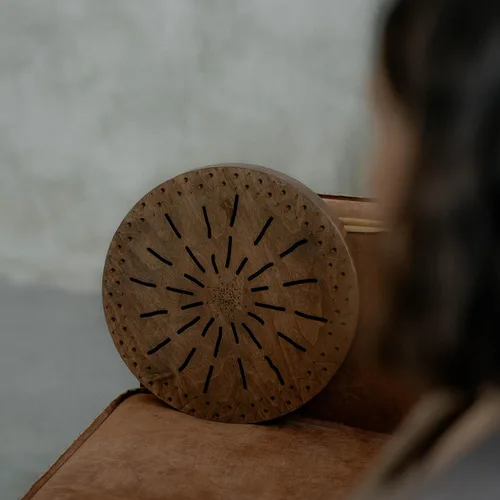 Vista 9 de Disco de Lluvia "Water-Fall" de 12 pulgadas Instrumento para Sanación Sonora Sonido Relajante de Agua Tambor Oceánico de Madera Sonido