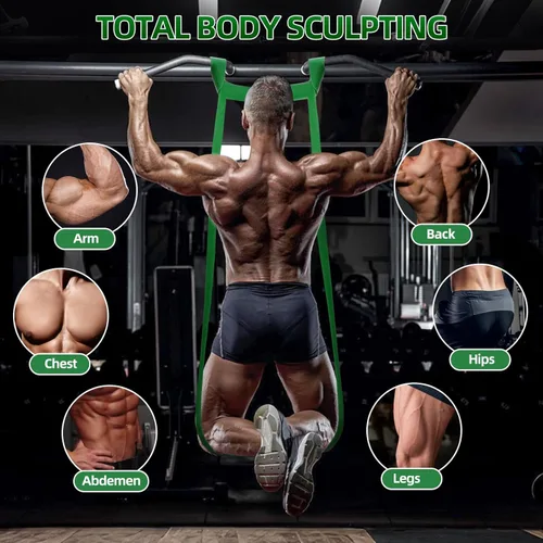 Vista 3 de Resistance Bands for Working Out, Pull Up Assist Bands Set, Workout for Women and Men, Exercise Bands,Training, Plasticity, Physical Therapy at