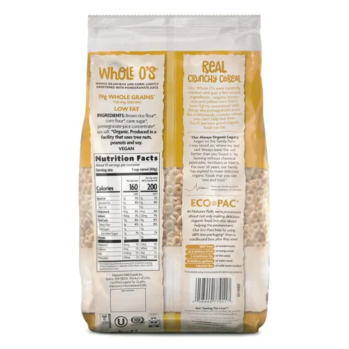 Vista 2 de Nature's Path - Cereal orgánico entero, 26.4 onzas (paquete de 1), sin gluten, sin OMG, empaque ecológico