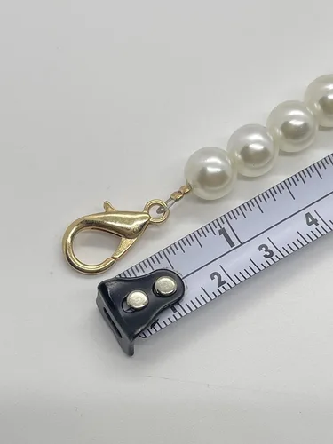 Vista 5 de Aporia - Correa de cadena de perlas de moda para teléfono celular, bolso de mano de repuesto con hebillas de aleación