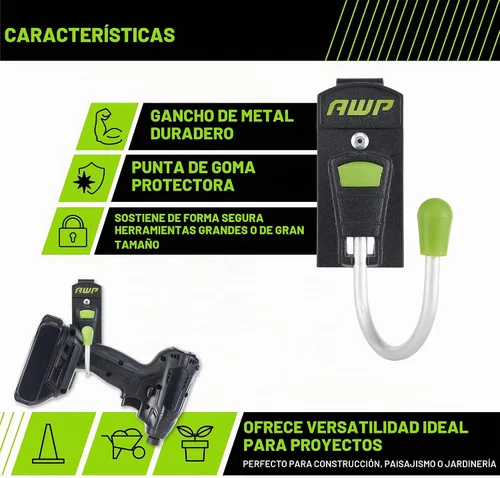 Vista 2 de AWP Monster Tool Hook, 1 paquete, soporte de clip de cinturón de metal