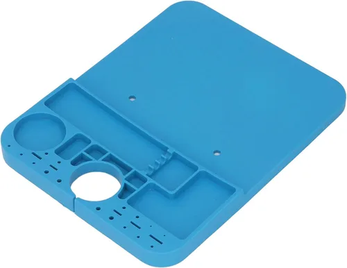 Vista 5 de Base del silicón del microscopio con los agujeros de posicionamiento del tornillo, estera micro multifuncional antiestática de la soldadura