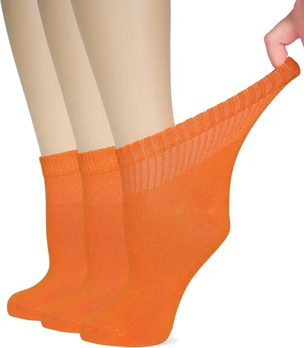 Vista 25 de Hugh Ugoli - Calcetines de tobillo para mujer con bambú diabético, punta sin costuras súper suave y sin ataduras, anchos, ajuste holgado y elástico