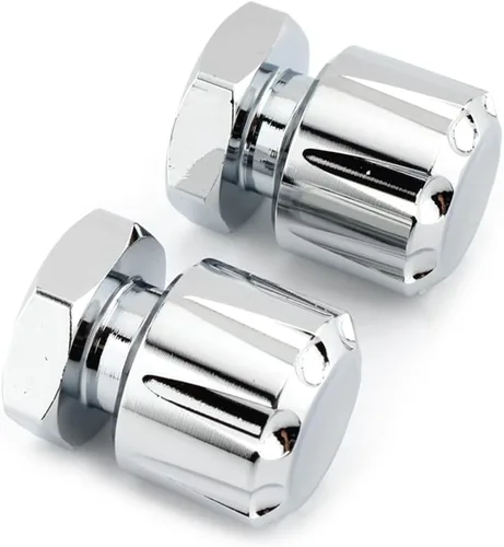 Vista 7 de FSFY - Tuercas de montaje de motocicleta en blanco y negro, 2 tuercas de montaje de asiento individual para Harley Road Glide FLTR 1998-2002