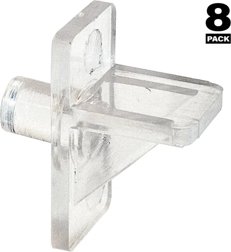 Vista 3 de Prime-Line U 10136 1/4 pulgadas, plástico transparente, clavija de soporte para estante (paquete de 8)