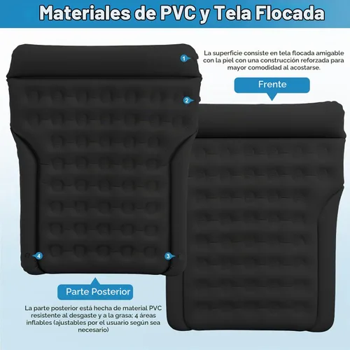 Vista 7 de Colchón de aire SUV, cama inflable para coche, negro Colchón de aire grueso para automóvil, a prueba de fugas, cómodo y duradero, cama de coche