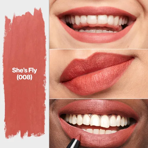 Vista 2 de REVLON ColorStay Matte Lite Lápiz labial con sacapuntas integrado, a prueba de manchas, resistente al agua, sin secado, 008 She's Fly, 0.049 onzas
