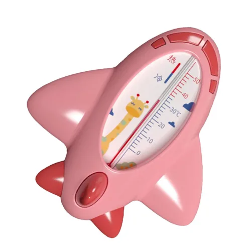 Vista 2 de Termómetro de baño para bebés, Termómetro de baño infantil Forma de avión Termómetro de temperatura de agua infantil multifuncional encantador ()