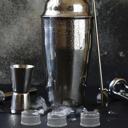 Vista 7 de 10 unids plástico Shaker Cup Cover Bubble Milk Tea Shaker Cup Caps Cocktail Shaker Cup Covers Juice Cups Tapas Hand Drink Mixer Accesorios